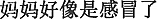 中国語:お母さんは風邪を引いたみたいです